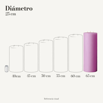 Cirio rosa mexicano 25 cm diámetro - La Vela Amaltea
