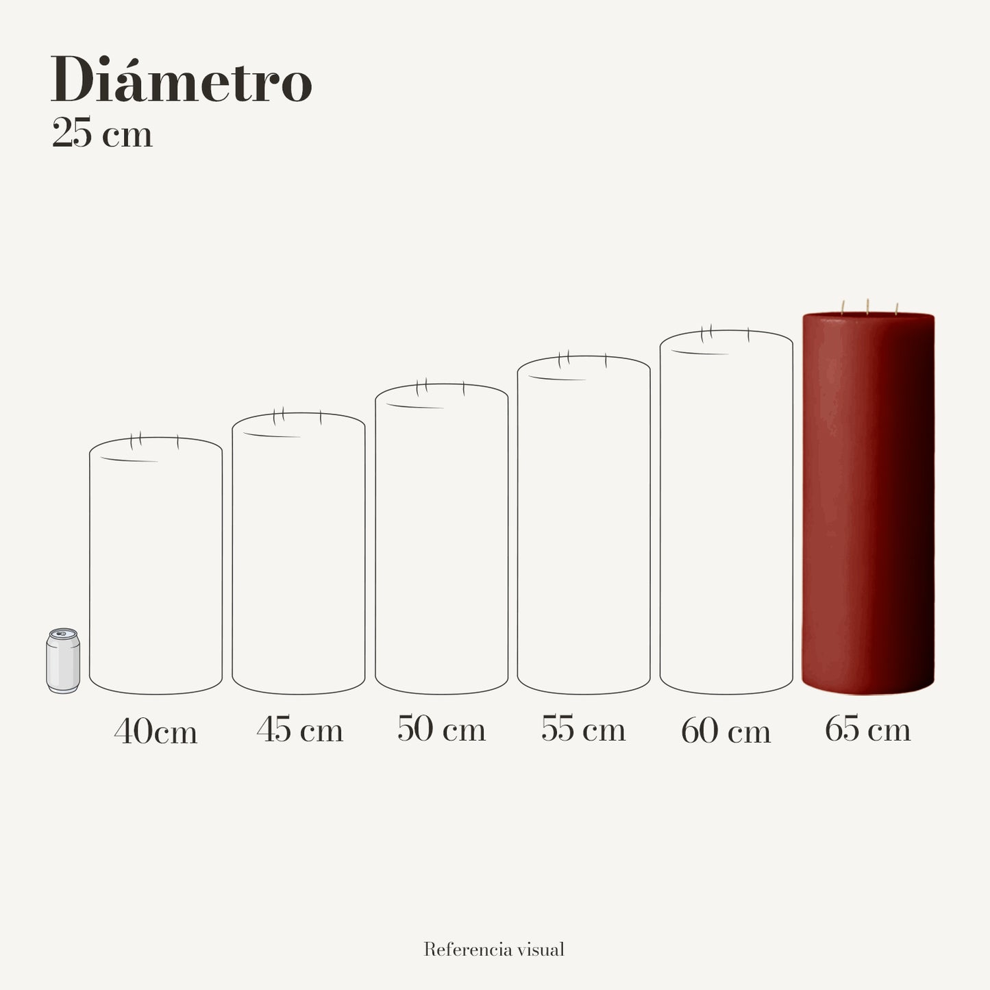 Cirio terracota oscuro 25 cm diámetro - La Vela Amaltea