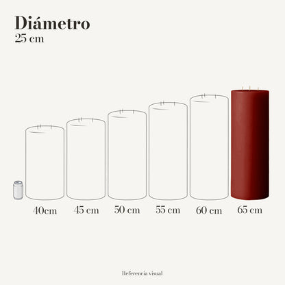 Cirio terracota oscuro 25 cm diámetro - La Vela Amaltea