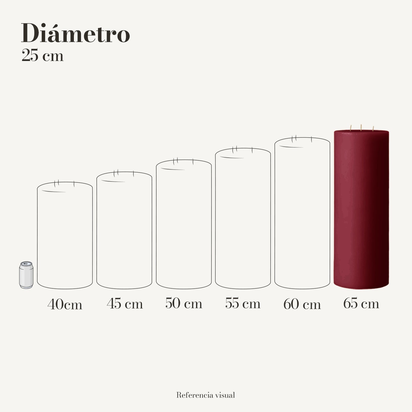 Cirio vino 25 cm diámetro - La Vela Amaltea