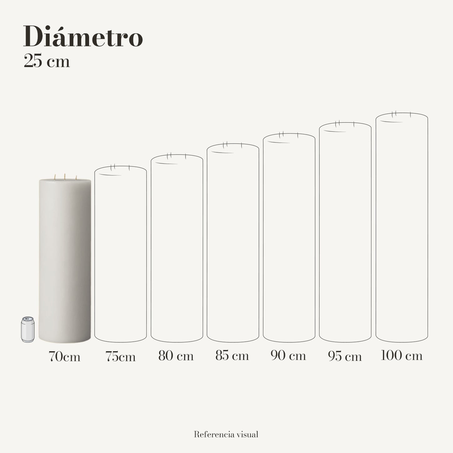 Cirio blanco 25 cm diámetro - La Vela Amaltea
