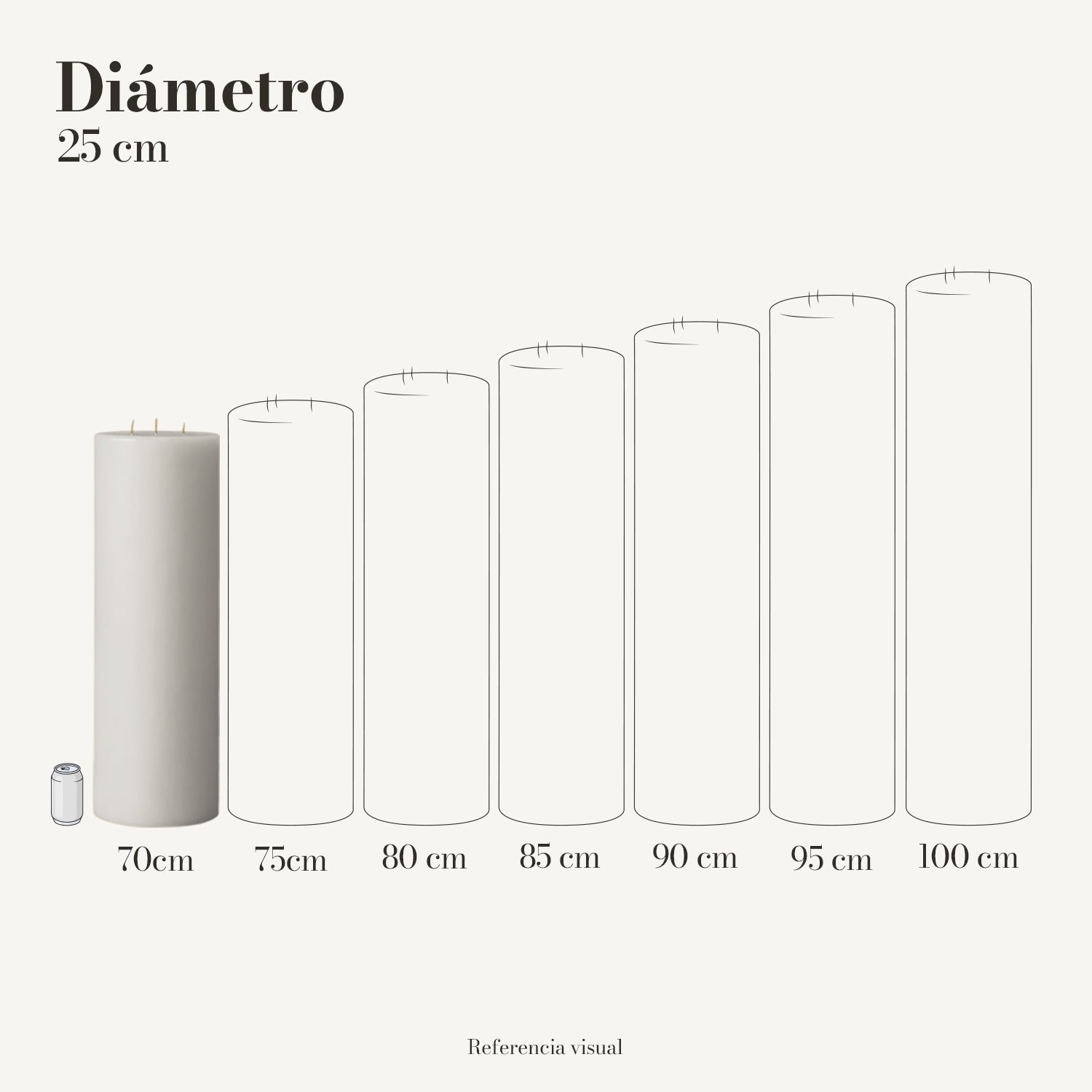 Cirio blanco 25 cm diámetro - La Vela Amaltea