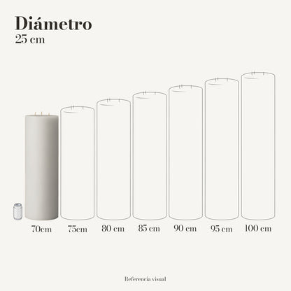 Cirio blanco 25 cm diámetro - La Vela Amaltea