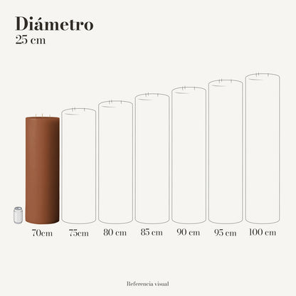 Cirio café claro 25 cm diámetro - La Vela Amaltea