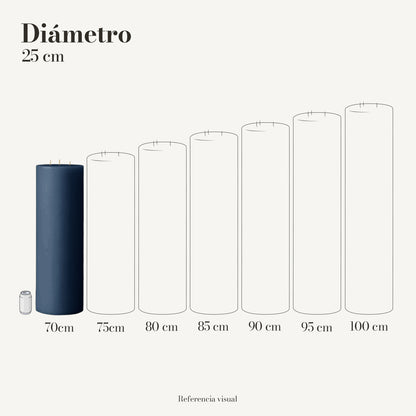 Cirio azul índigo 25 cm diámetro - La Vela Amaltea