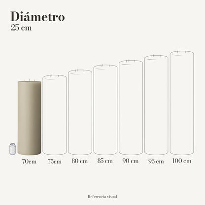 Cirio marfil 25 cm diámetro - La Vela Amaltea