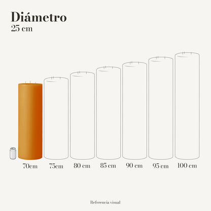 Cirio naranja 25 cm diámetro - La Vela Amaltea