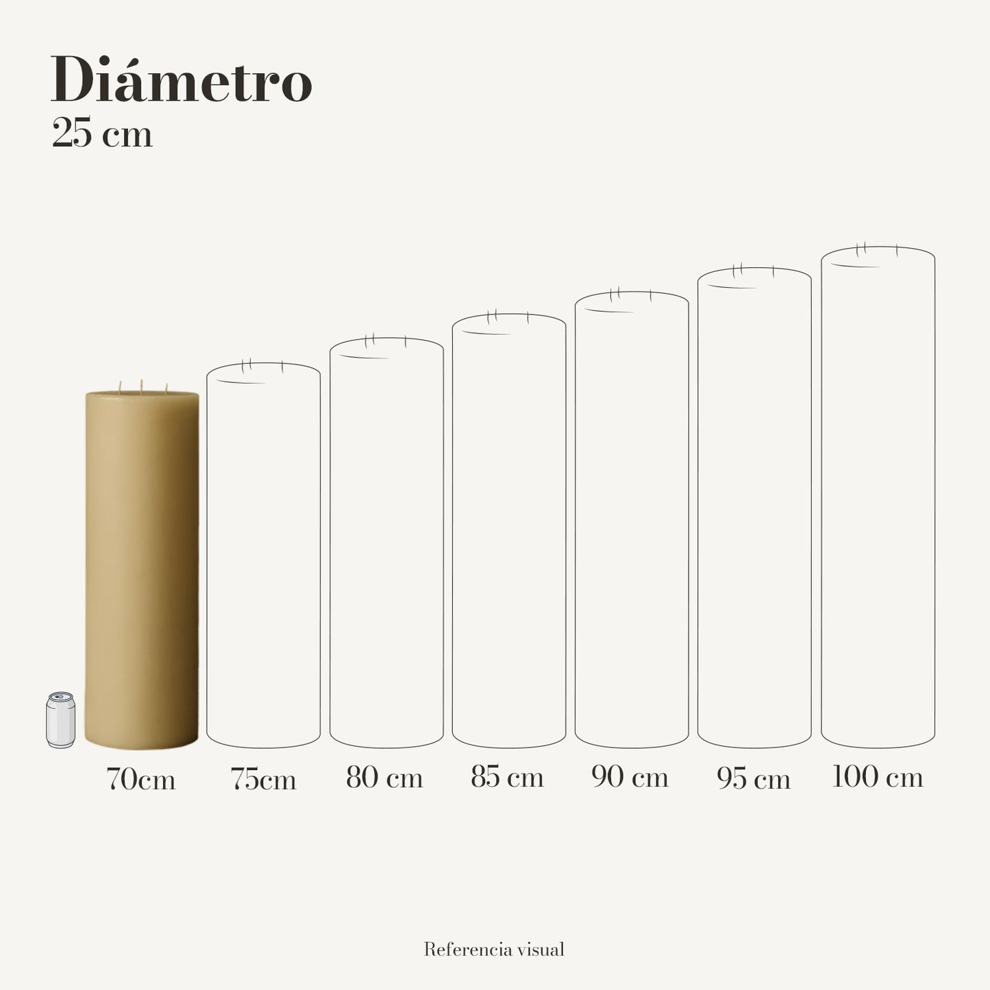 Cirio natural 25 cm diámetro - La Vela Amaltea