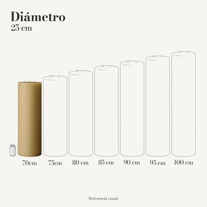 Cirio natural 25 cm diámetro - La Vela Amaltea