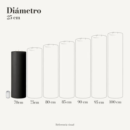 Cirio negro 25 cm diámetro - La Vela Amaltea