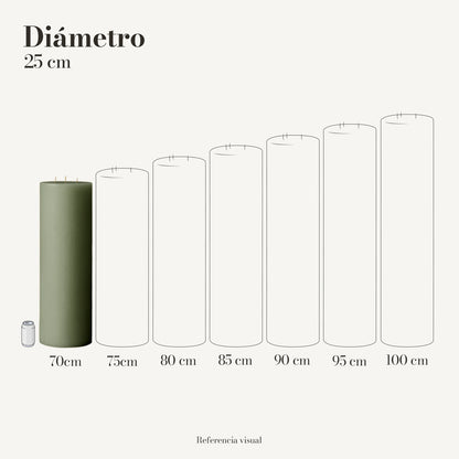 Cirio pistache 25 cm diámetro - La Vela Amaltea