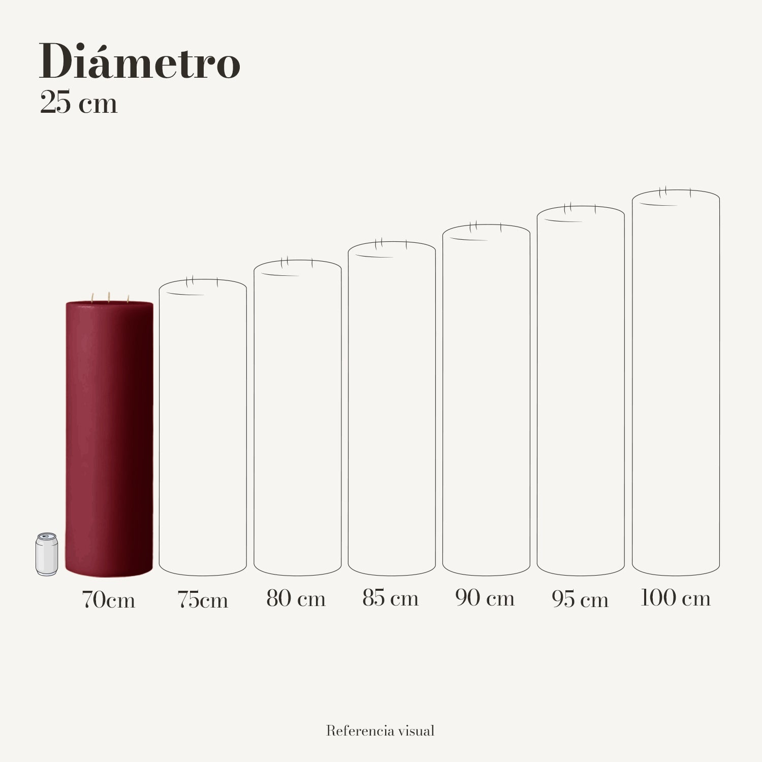 Cirio vino 25 cm diámetro - La Vela Amaltea
