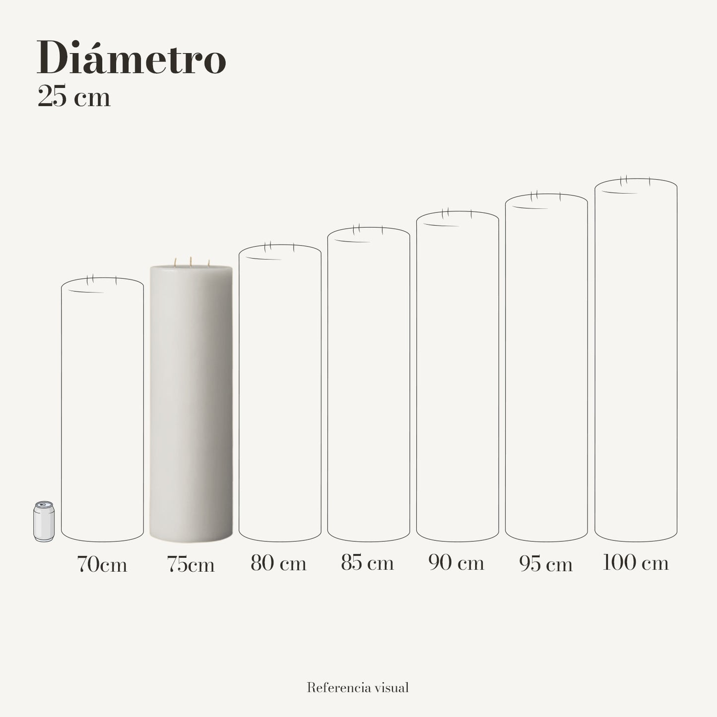 Cirio blanco 25 cm diámetro - La Vela Amaltea