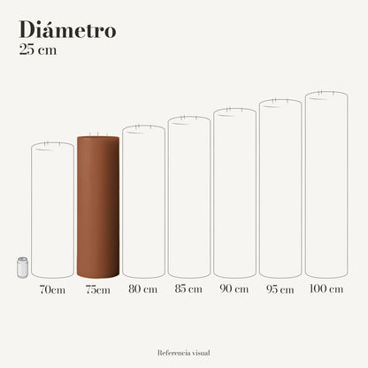 Cirio café claro 25 cm diámetro - La Vela Amaltea