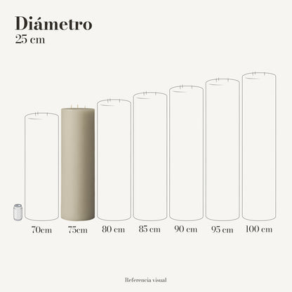 Cirio marfil 25 cm diámetro - La Vela Amaltea