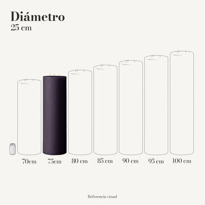 Cirio morado oscuro 25 cm diámetro - La Vela Amaltea