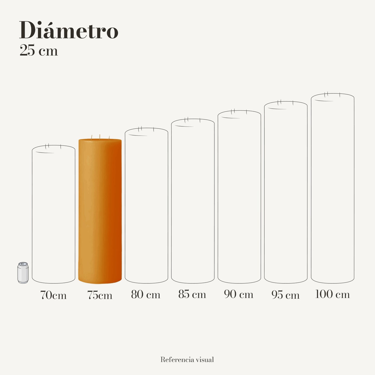 Cirio naranja 25 cm diámetro - La Vela Amaltea