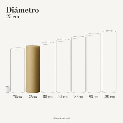 Cirio natural 25 cm diámetro - La Vela Amaltea
