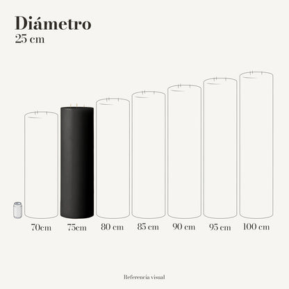 Cirio negro 25 cm diámetro - La Vela Amaltea