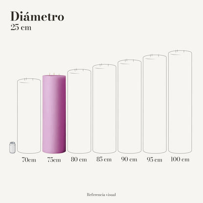 Cirio rosa mexicano 25 cm diámetro - La Vela Amaltea