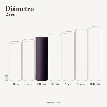 Cirio Morado Oscuro 25 cm 80 cm