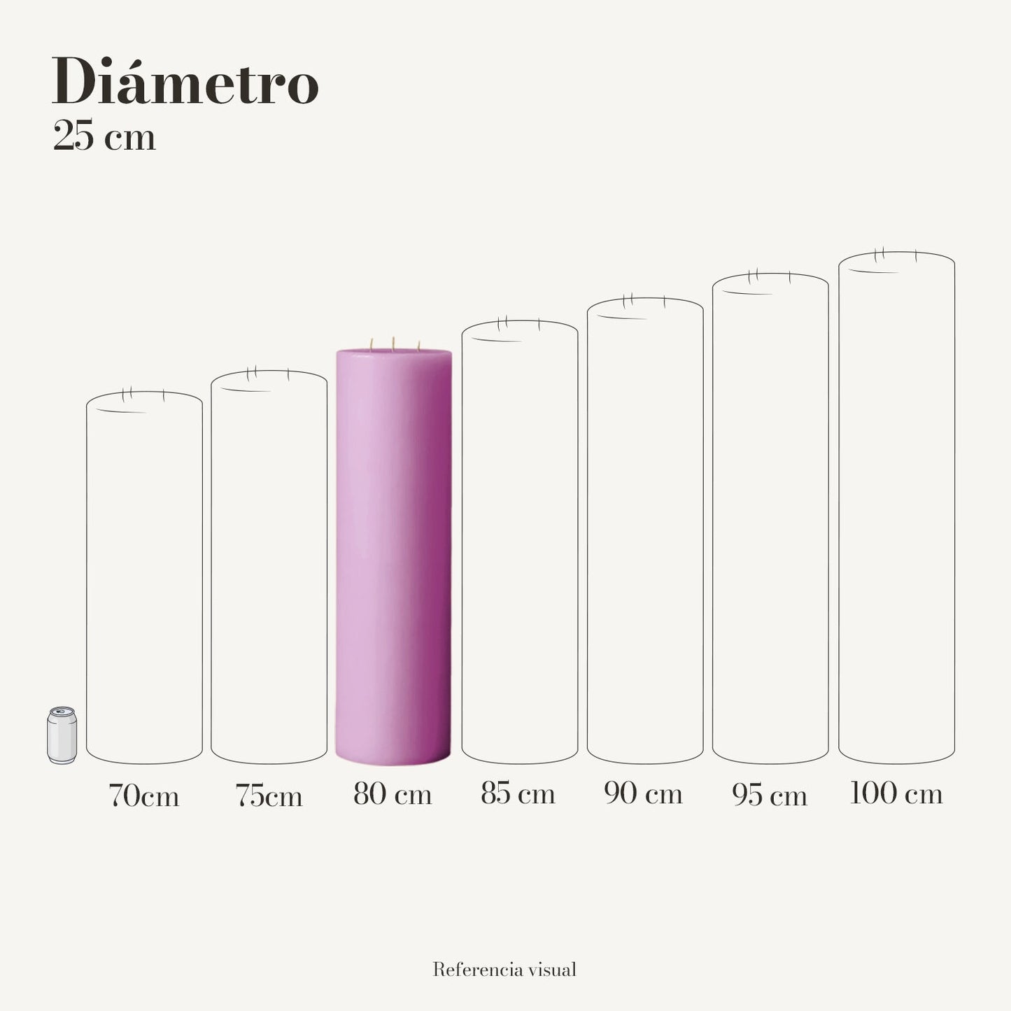 Cirio Rosa Mexicano 25 cm 80 cm
