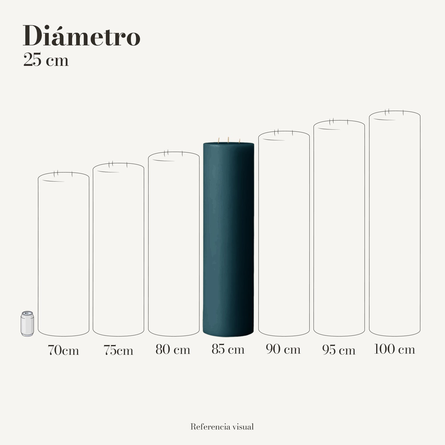 Cirio aqua 25 cm diámetro - La Vela Amaltea