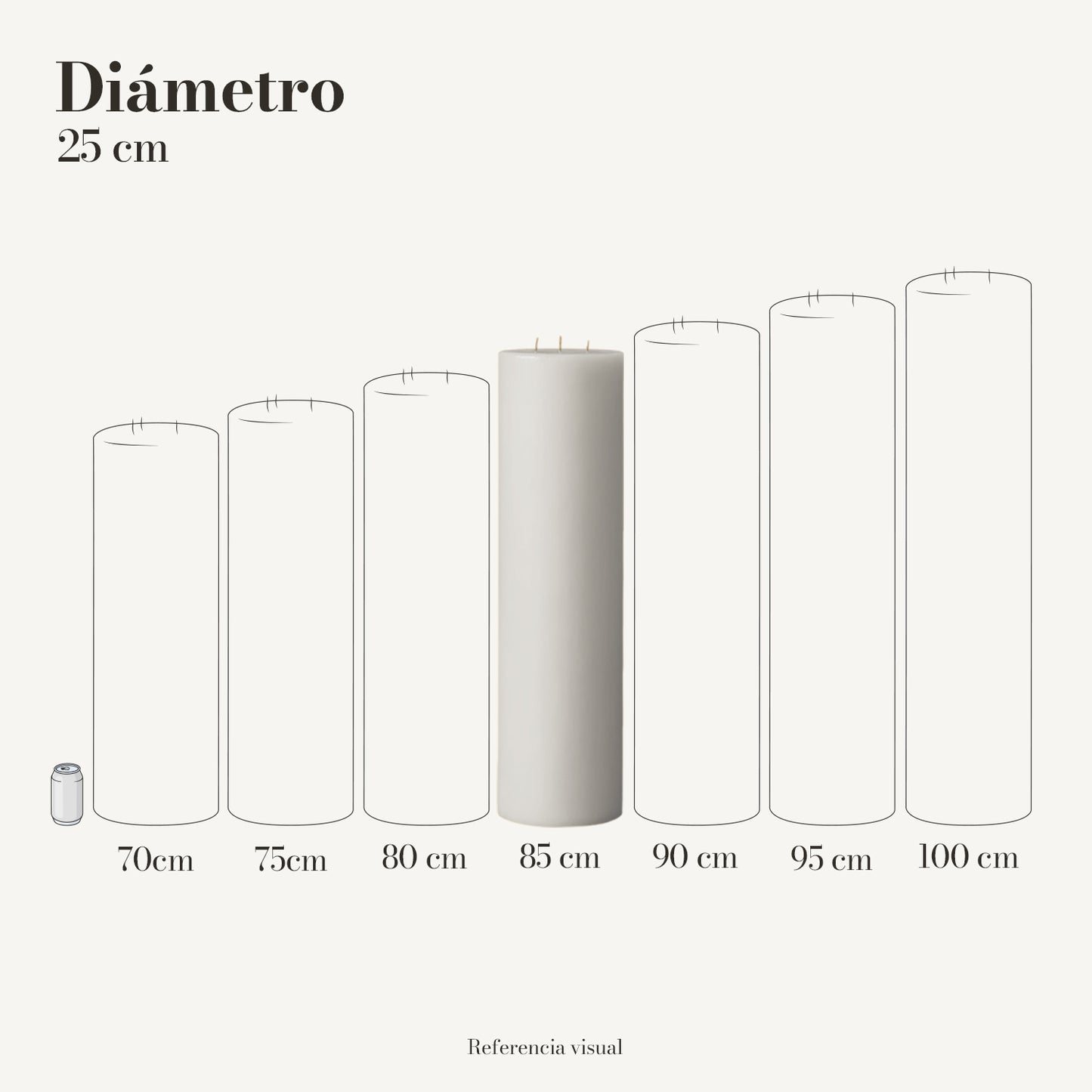 Cirio blanco 25 cm diámetro - La Vela Amaltea