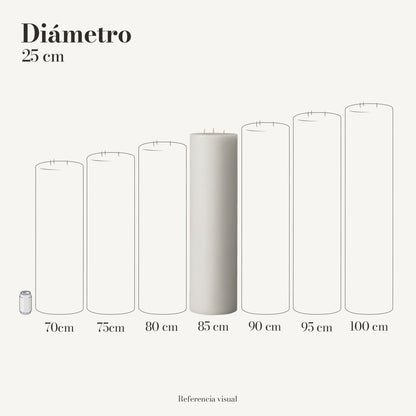 Cirio blanco 25 cm diámetro - La Vela Amaltea
