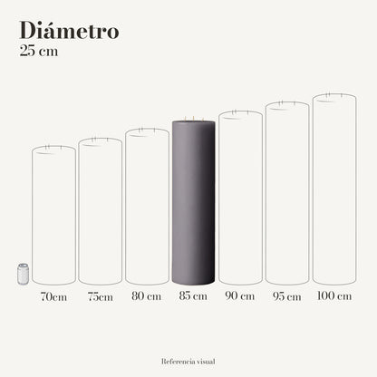 Cirio gris 25 cm diámetro - La Vela Amaltea