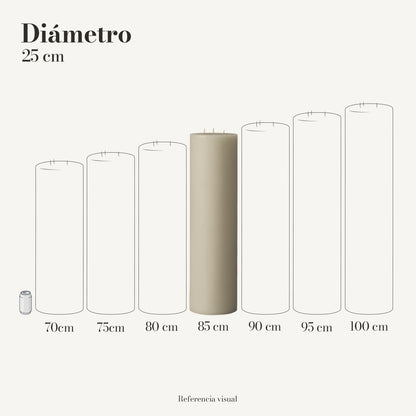 Cirio marfil 25 cm diámetro - La Vela Amaltea