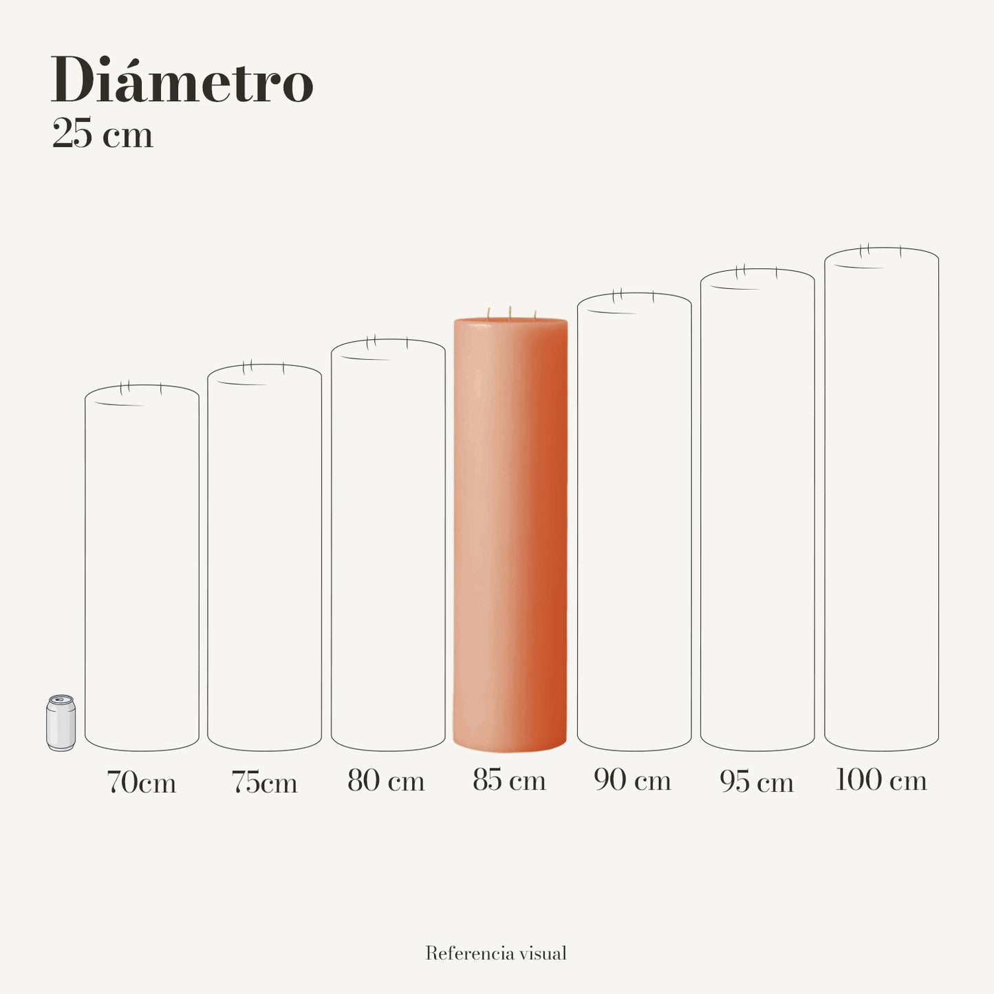 Cirio melón 25 cm diámetro - La Vela Amaltea