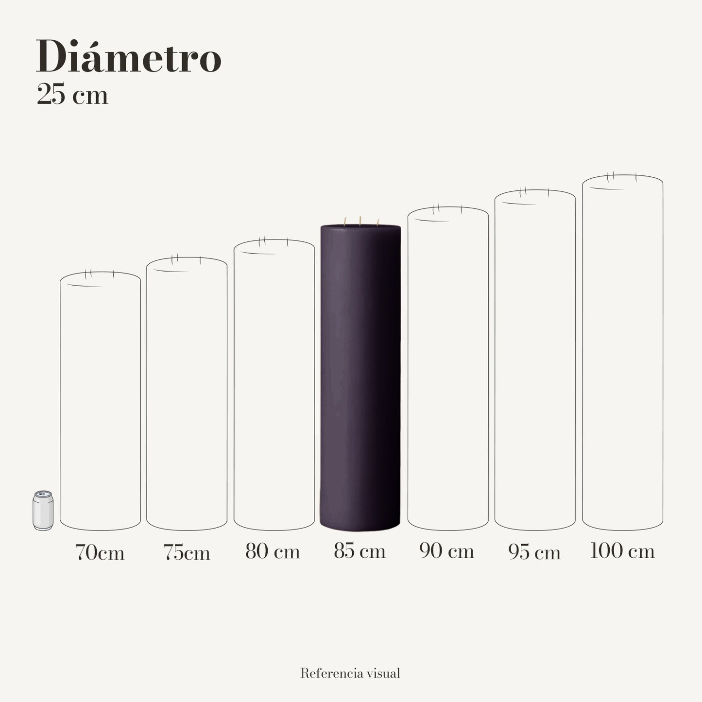 Cirio morado oscuro 25 cm diámetro - La Vela Amaltea