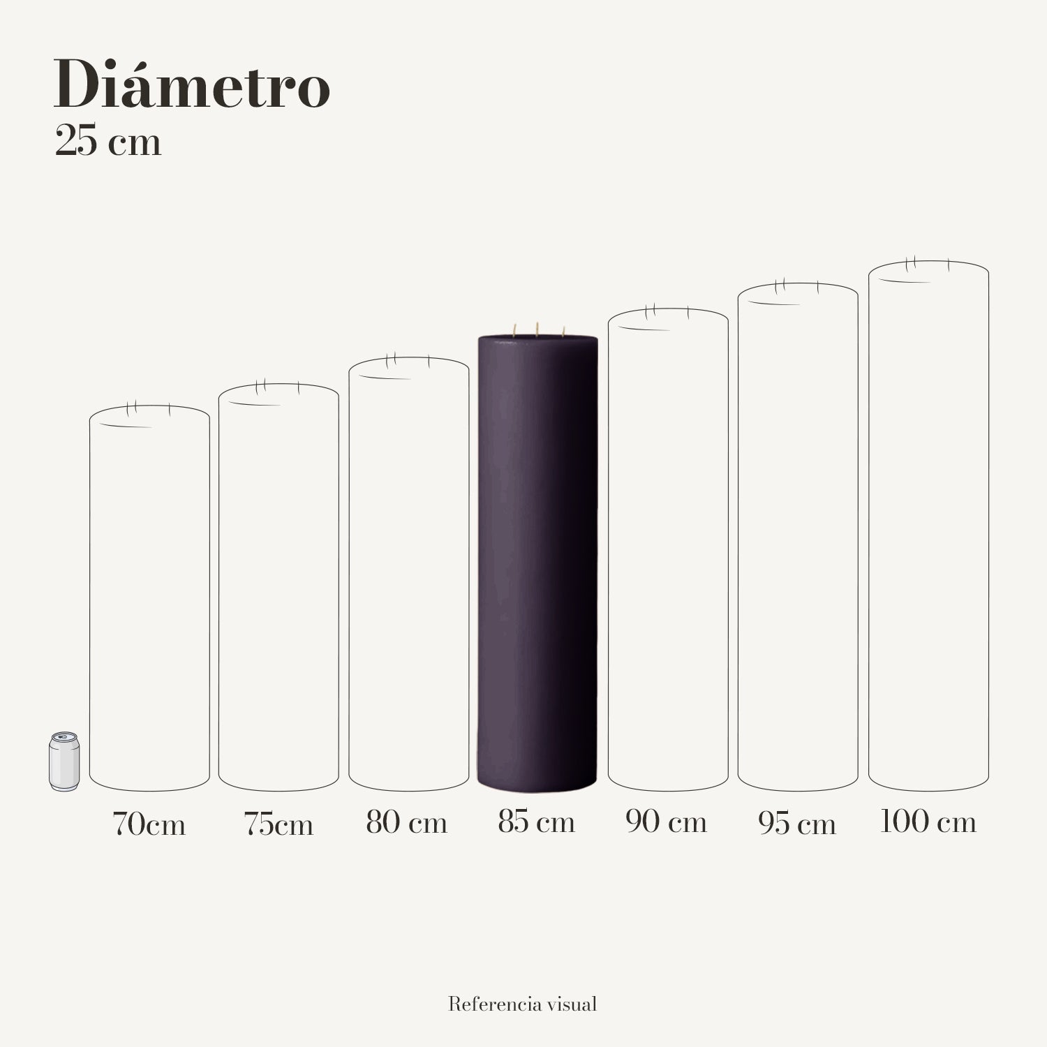 Cirio morado oscuro 25 cm diámetro - La Vela Amaltea