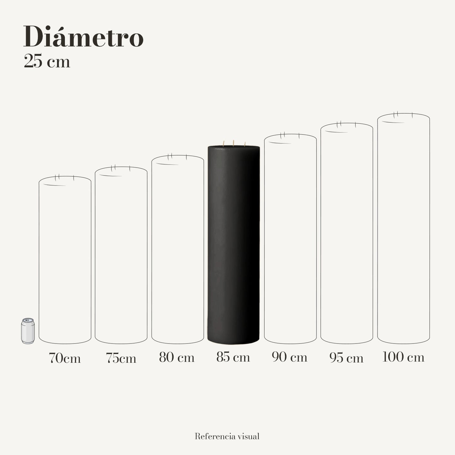 Cirio negro 25 cm diámetro - La Vela Amaltea