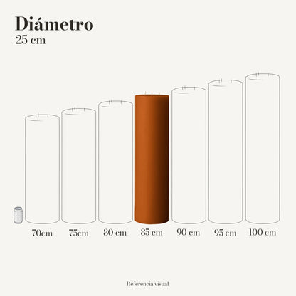 Cirio naranja ocre 25 cm diámetro - La Vela Amaltea