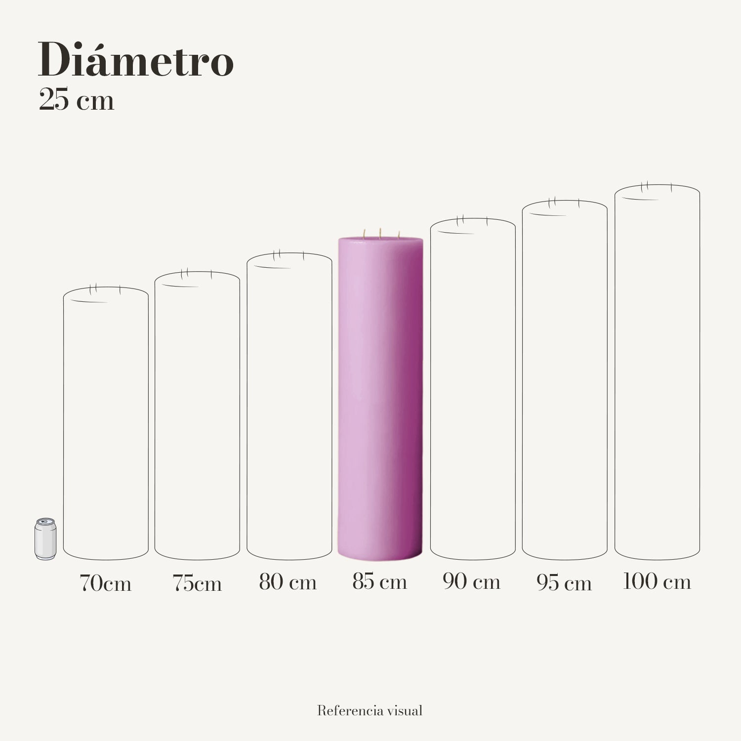Cirio rosa mexicano 25 cm diámetro - La Vela Amaltea