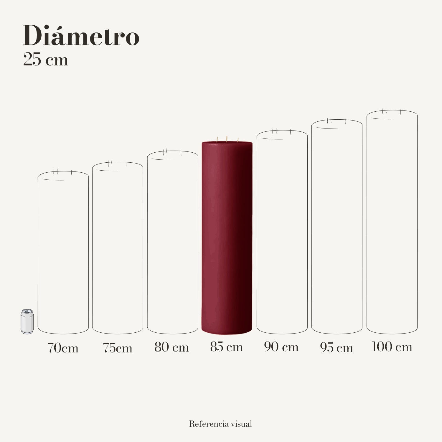 Cirio vino 25 cm diámetro - La Vela Amaltea