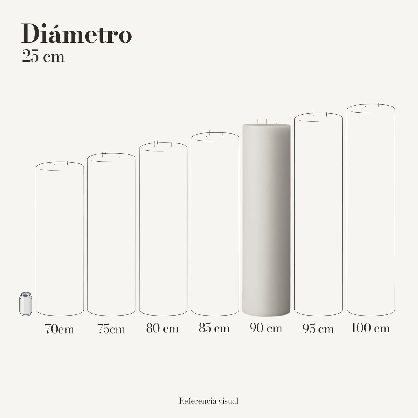 Cirio blanco 25 cm diámetro - La Vela Amaltea