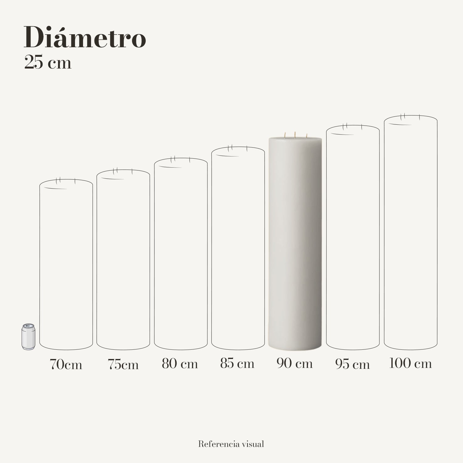 Cirio blanco 25 cm diámetro - La Vela Amaltea