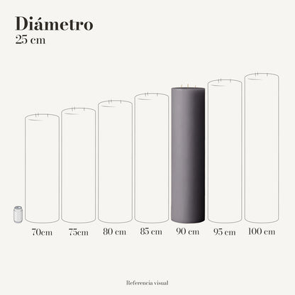 Cirio gris 25 cm diámetro - La Vela Amaltea