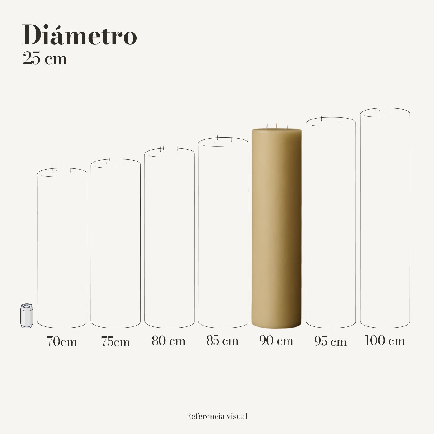 Cirio natural 25 cm diámetro - La Vela Amaltea