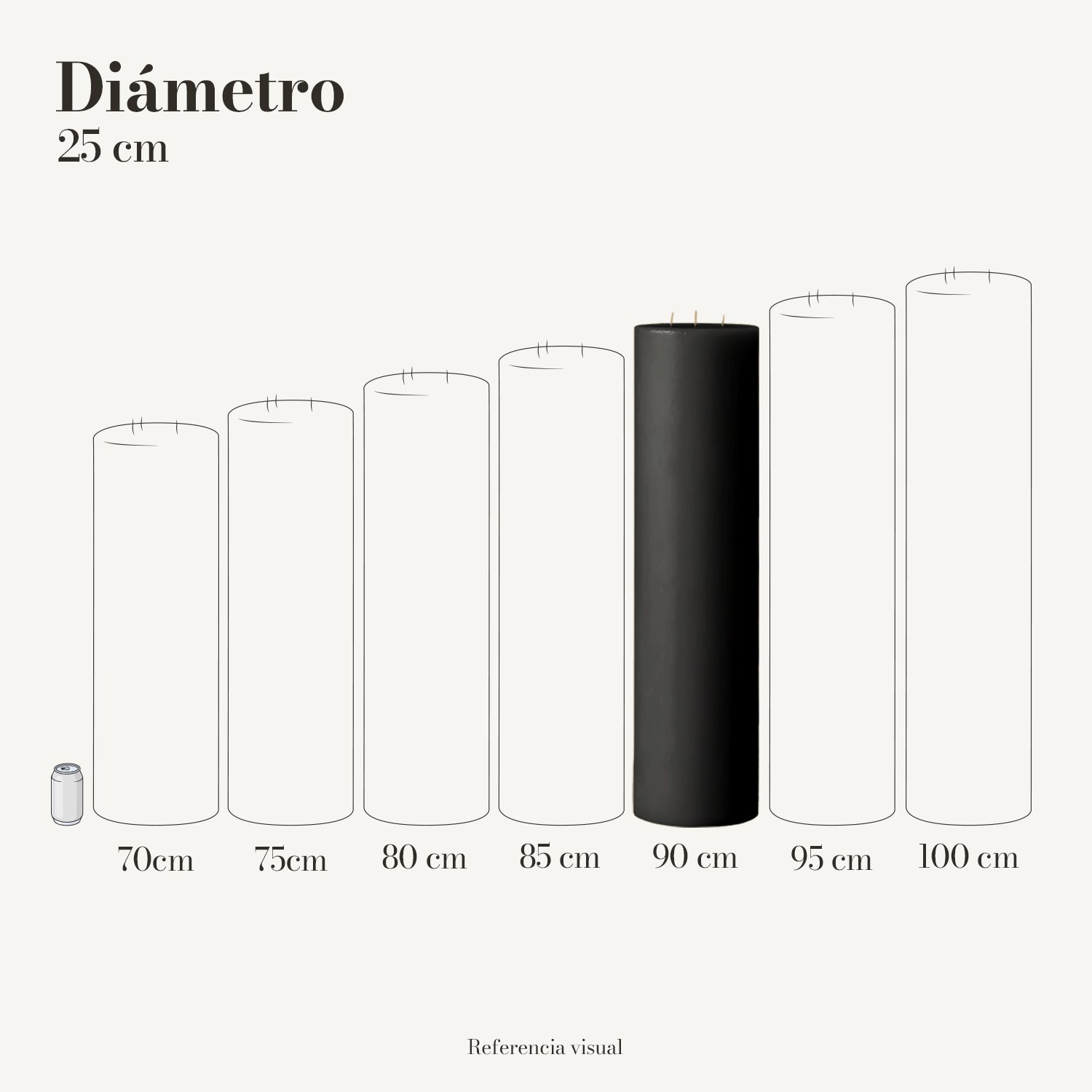 Cirio negro 25 cm diámetro - La Vela Amaltea