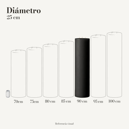 Cirio negro 25 cm diámetro - La Vela Amaltea