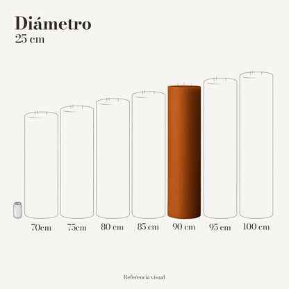 Cirio naranja ocre 25 cm diámetro - La Vela Amaltea