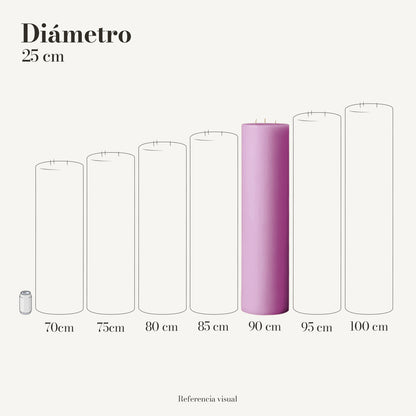 Cirio rosa mexicano 25 cm diámetro - La Vela Amaltea
