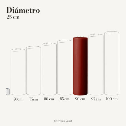 Cirio terracota oscuro 25 cm diámetro - La Vela Amaltea