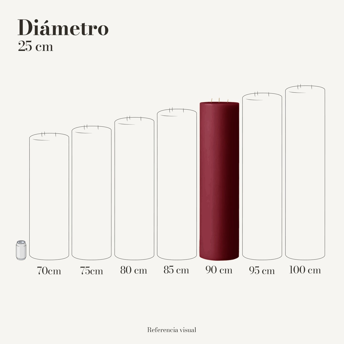 Cirio vino 25 cm diámetro - La Vela Amaltea