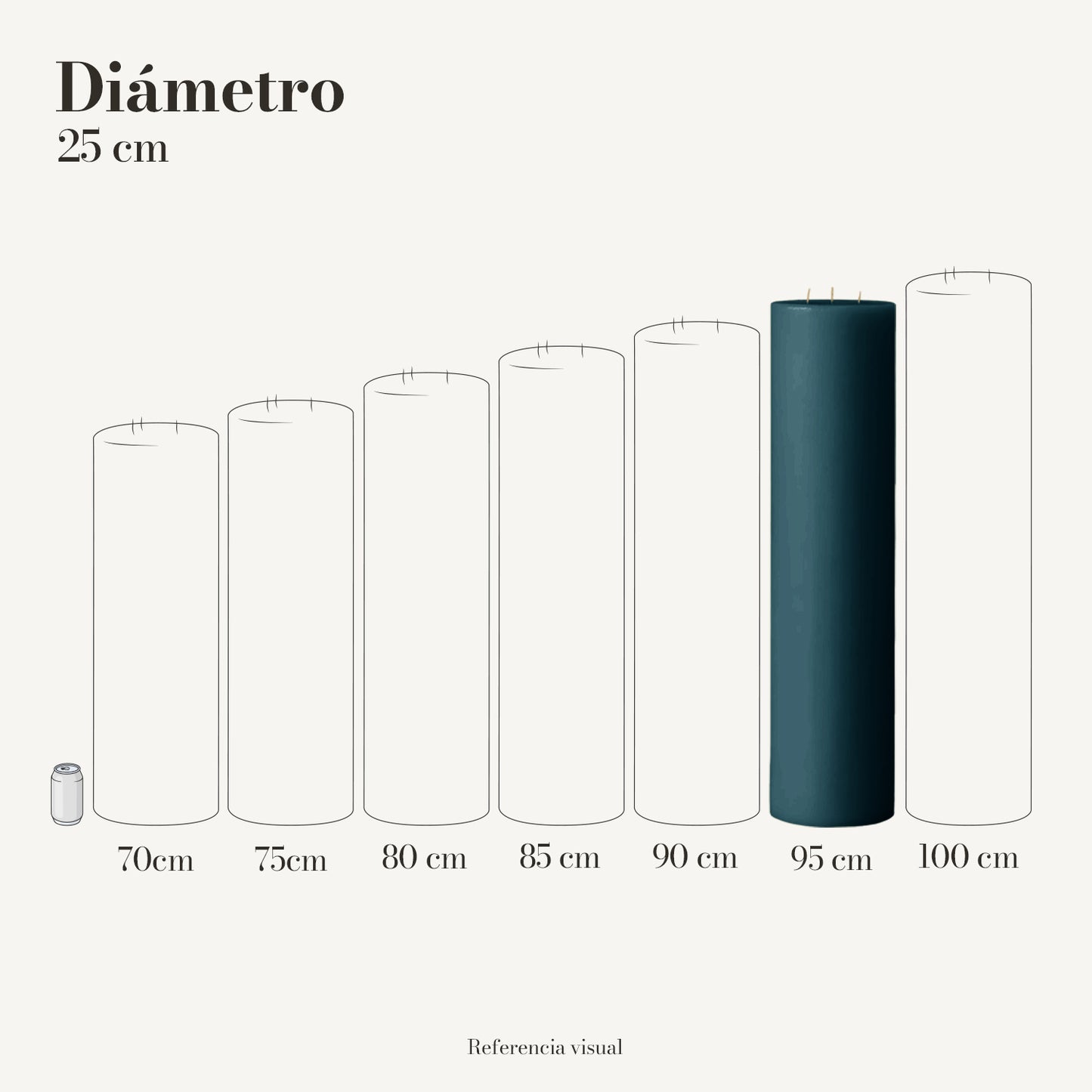Cirio aqua 25 cm diámetro - La Vela Amaltea