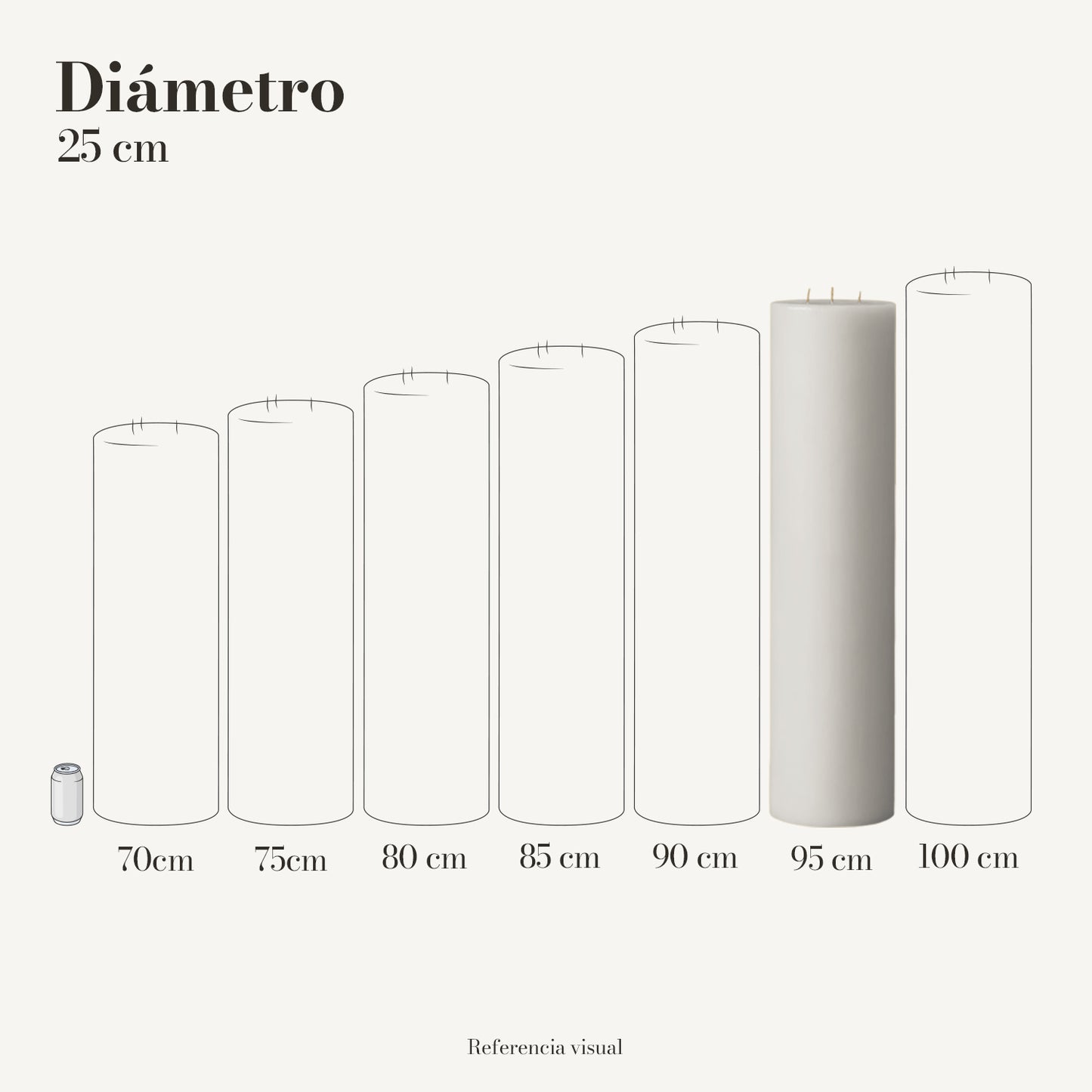 Cirio blanco 25 cm diámetro - La Vela Amaltea